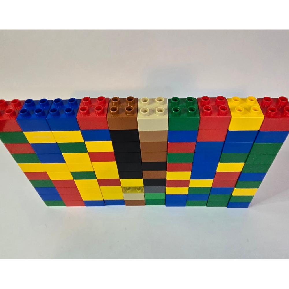 Lego Duplo Bulk Lot 100 Piece Assorted Building Bricks Multi Color Mixed Set - Picture 2 of 2